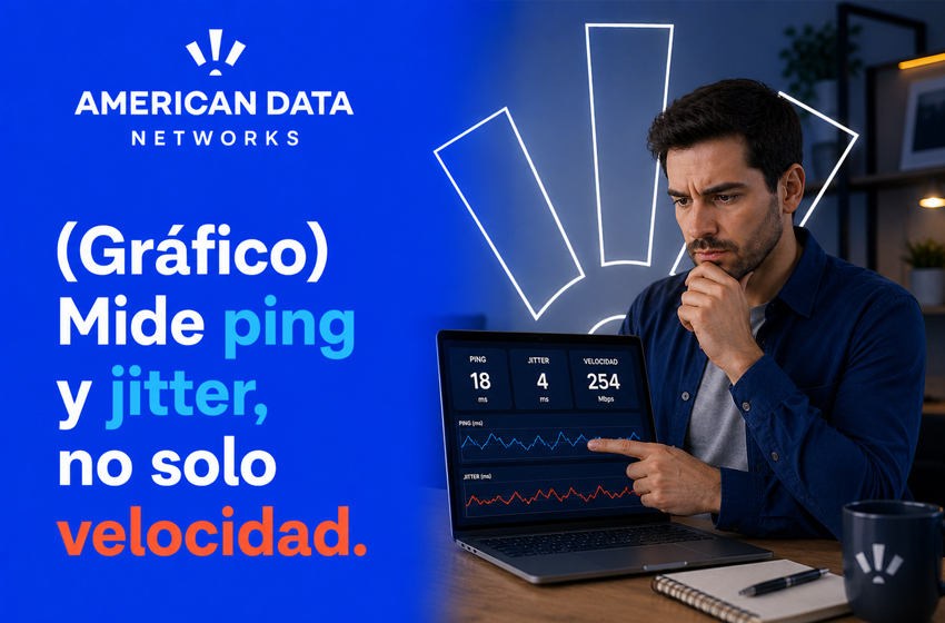  Mide el “Ping” y “Jitter”, no solo la velocidad